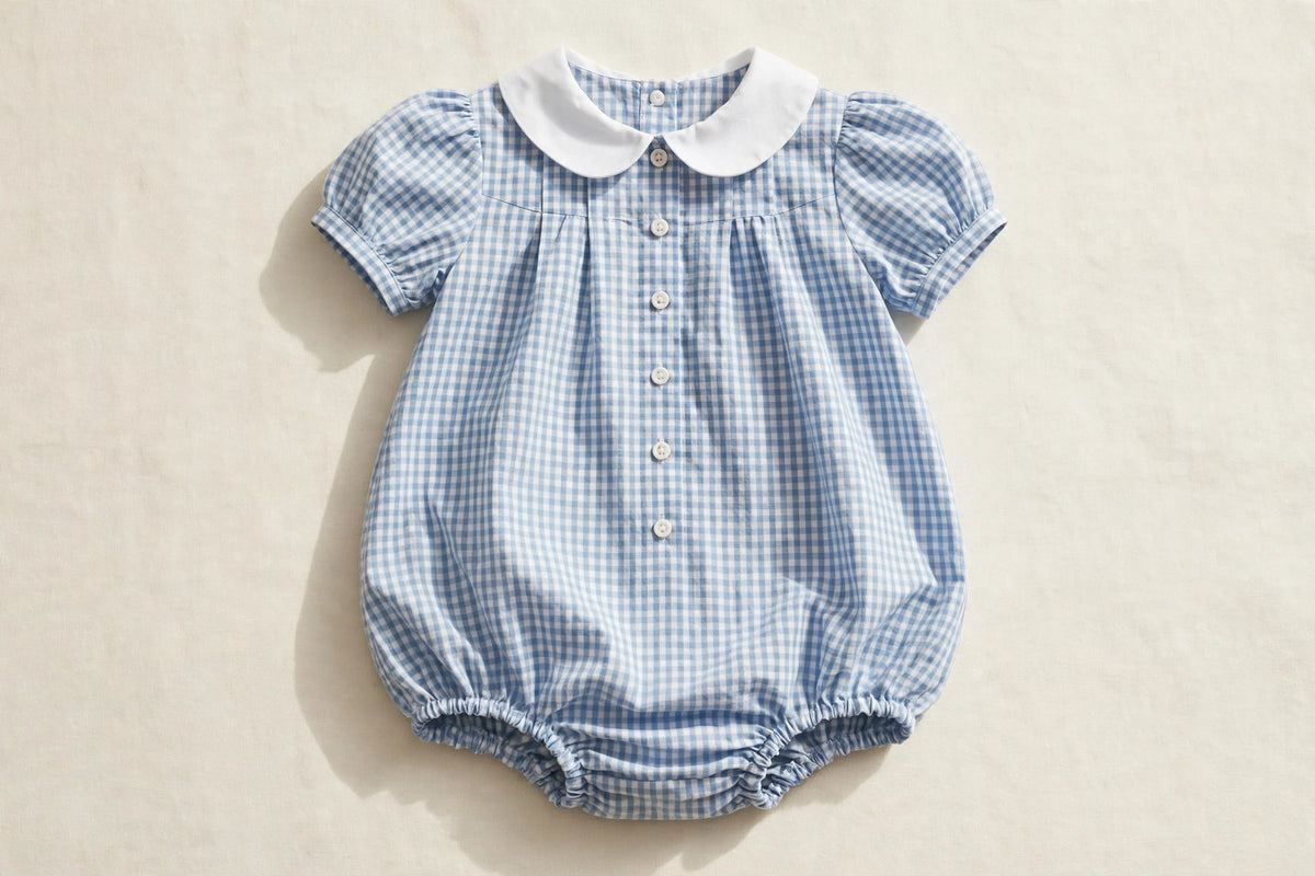 Blue Gingham Baby Bubble