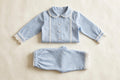 Blue Gingham Baby Pajama Set