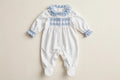 Blue Smocked Footed Sleeper