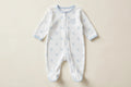 Blue Trim Baby Footed Pajamas