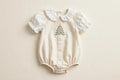 Christmas Tree Embroidered Baby Bubble