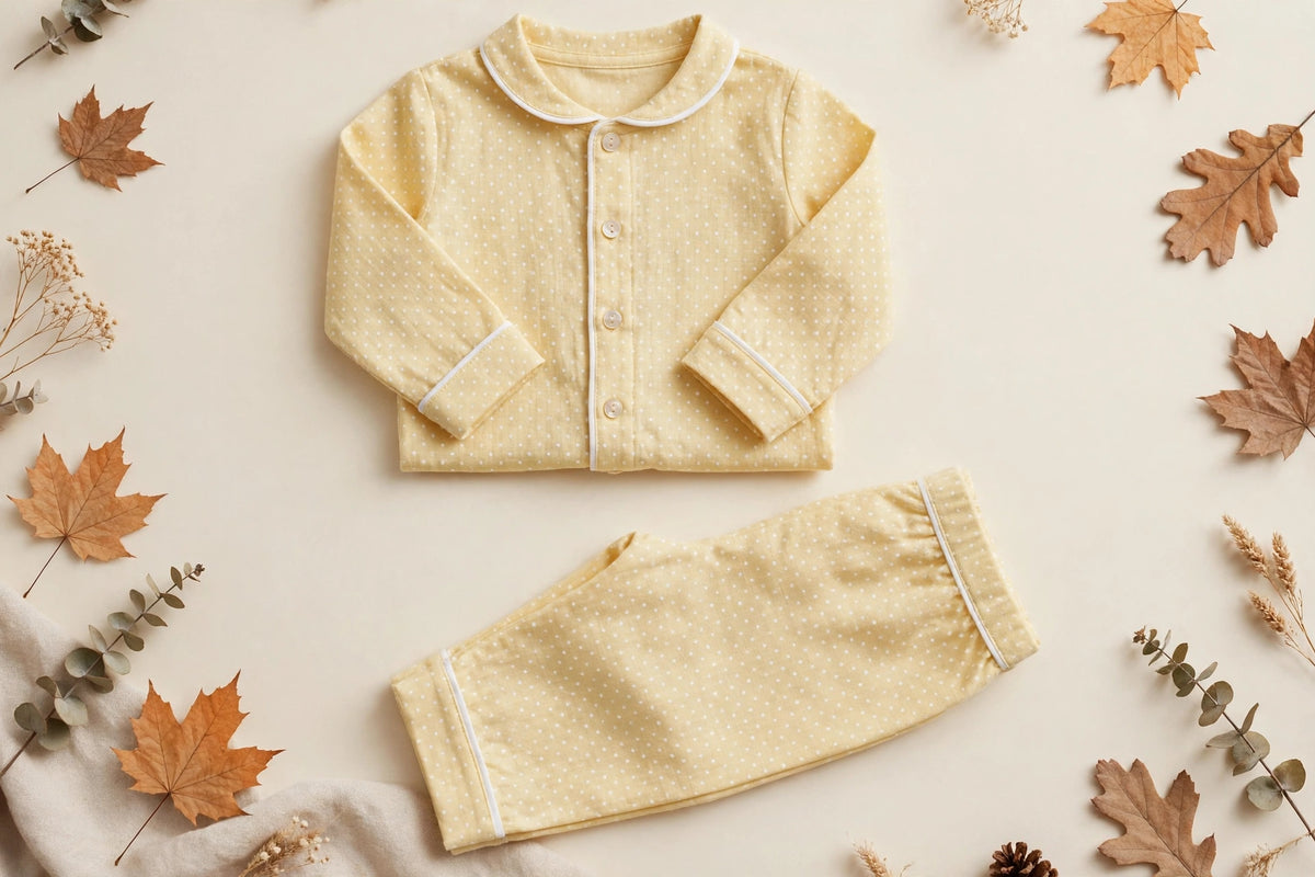 Fall Light Yellow Pajama Set