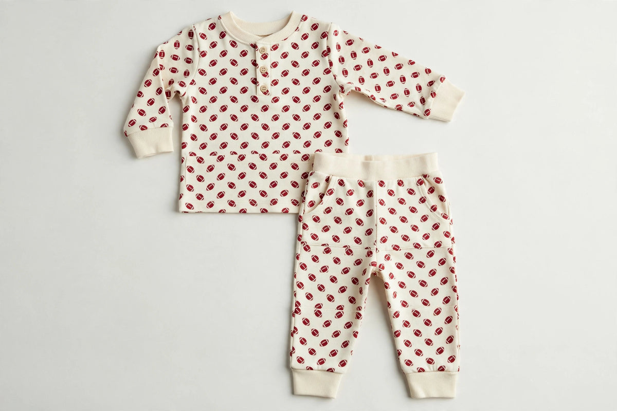Crimson & Cream Gameday Pajama Set