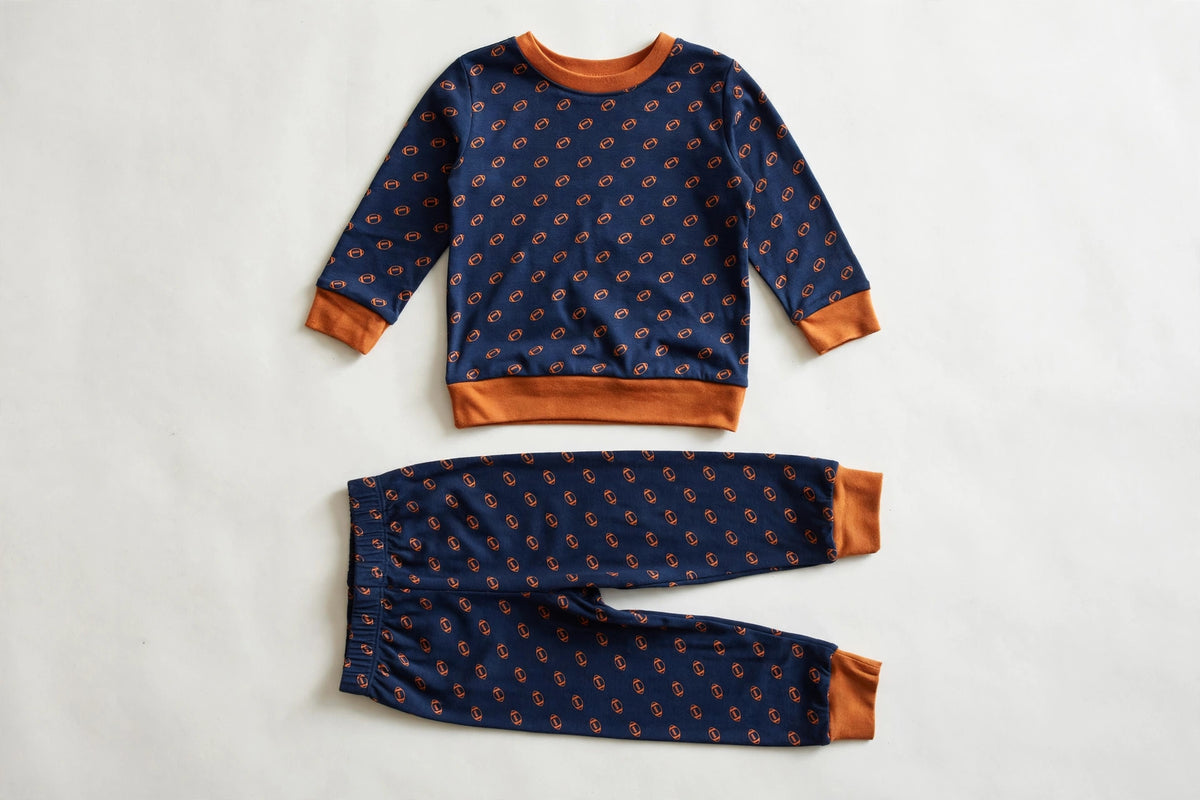 Navy & Burnt Orange Gameday Pajama Set
