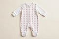 Pink Bow Print Footed Sleeper