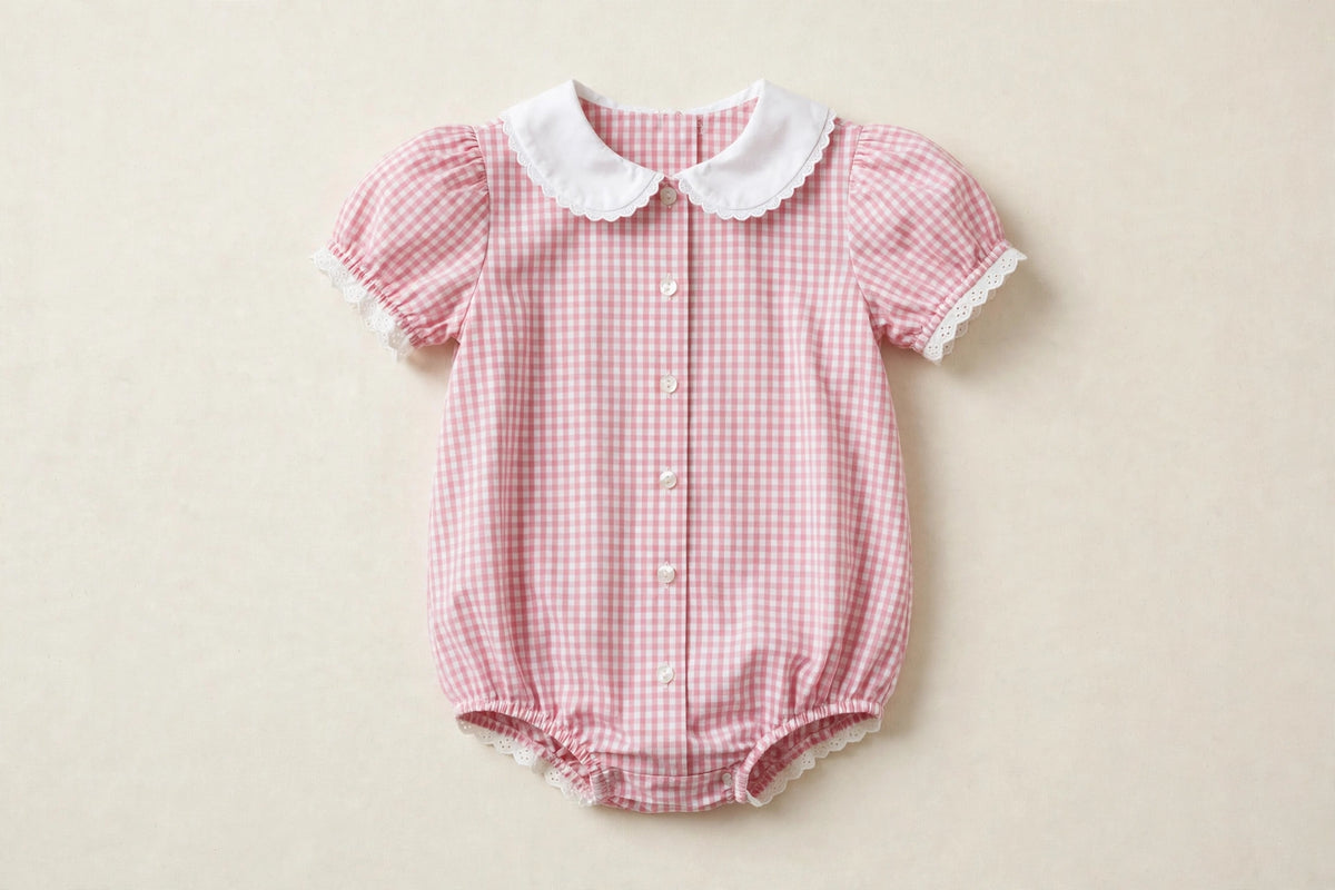 Pink Gingham Baby Bubble