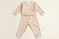 Thanksgiving Pumpkin & Pie Pajama Set - Brownish Orange