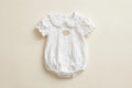 White Bunny Embroidered Baby Bubble